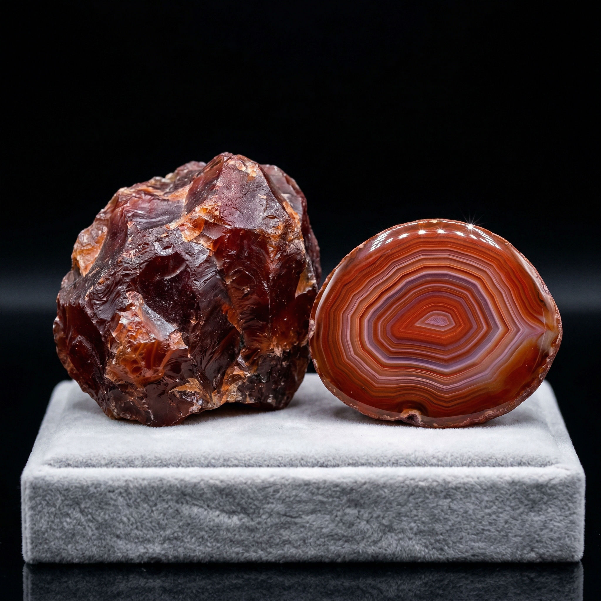 MOYA Crystal red agate stone